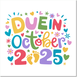 Coming October 2025 Due In October New Baby Coming Mommy Pregnancy Posters and Art